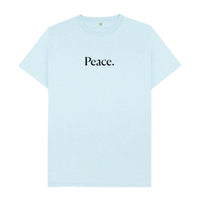 Light Blue Peace | Organic, Recycled  T-Shirt | Gender Neutral