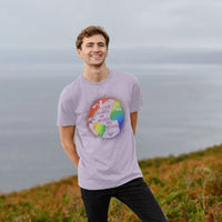 Love Makes the World Go Round - Rainbow Earth  | Organic, Recycled  T-Shirt | Gender Neutral