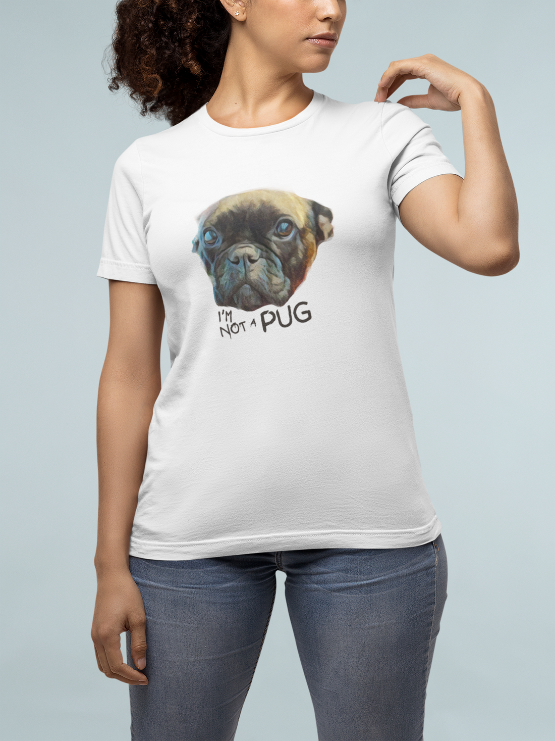"I'm Not a PUG" Gender Neutral T-shirt | Dog Lovers, French Bulldog | Bella + Canvas