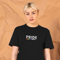 LGBTQ+ PRIDE T-Shirt (Black) | Gender Neutral | Organic Cotton | Produced with Renewable Energy
