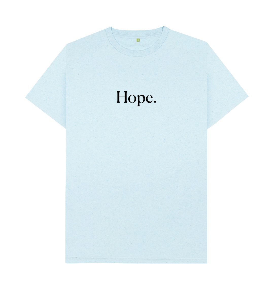 Light Blue Hope |  Organic, Recycled  T-Shirt | Gender Neutral